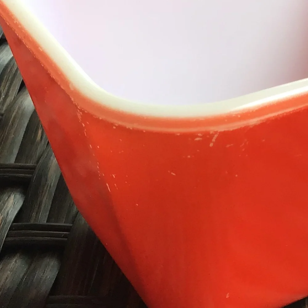 Pyrex Vintage Refrigerator Dish with Lid Primary Red